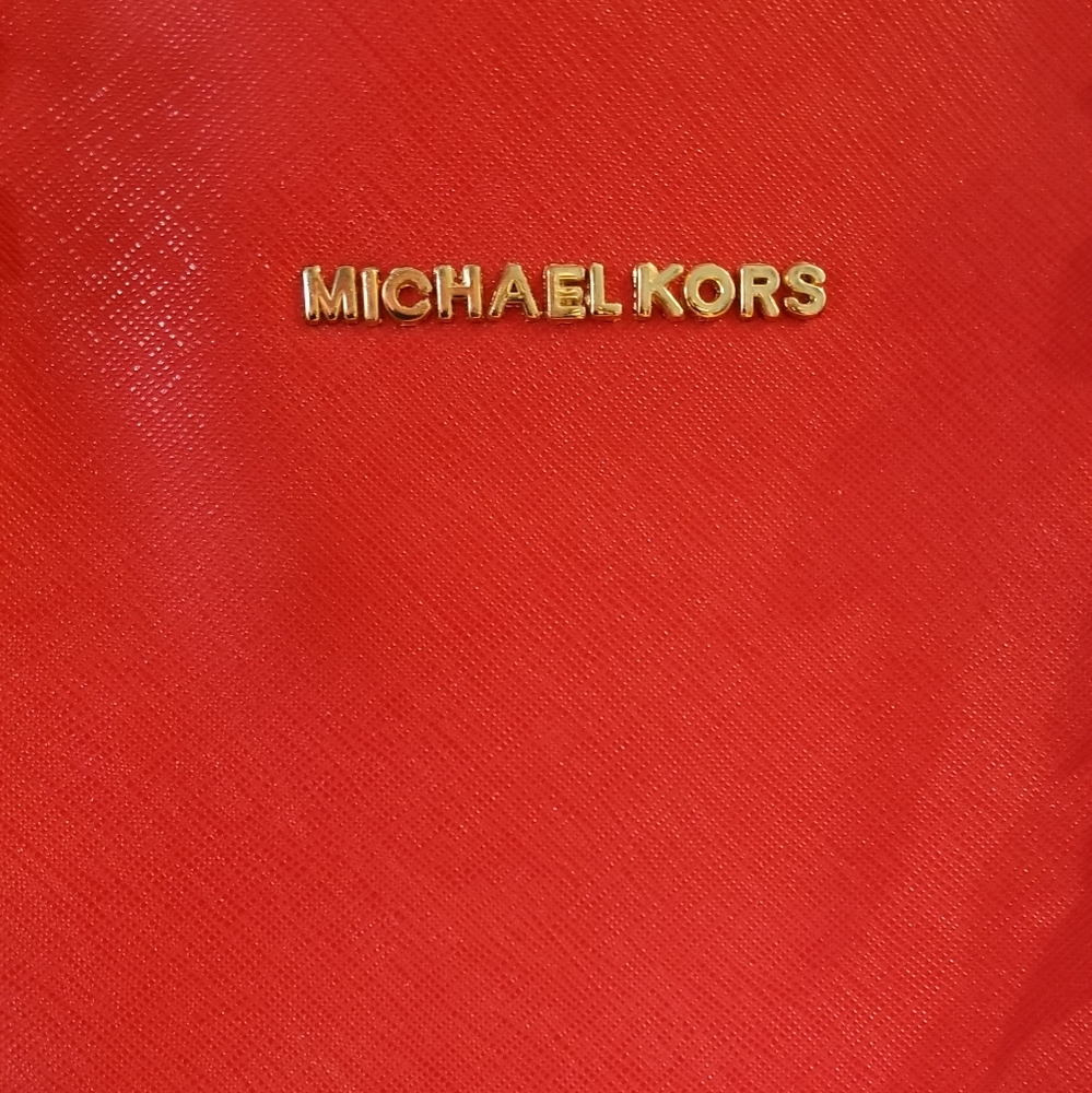Michael Kors Red Purse - Picture 2 of 6